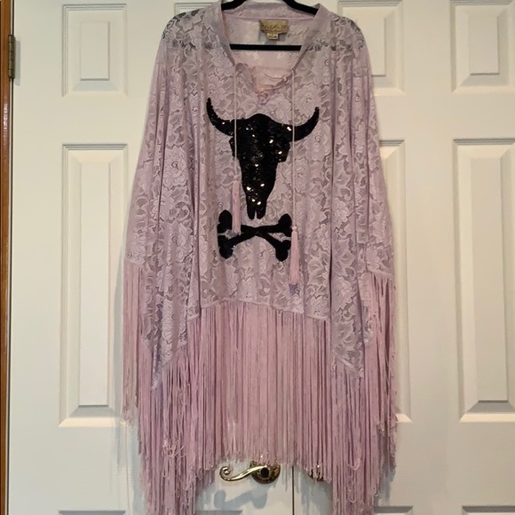 Wildfox Sweaters - WILDFOX Back sequin skull & bones white label